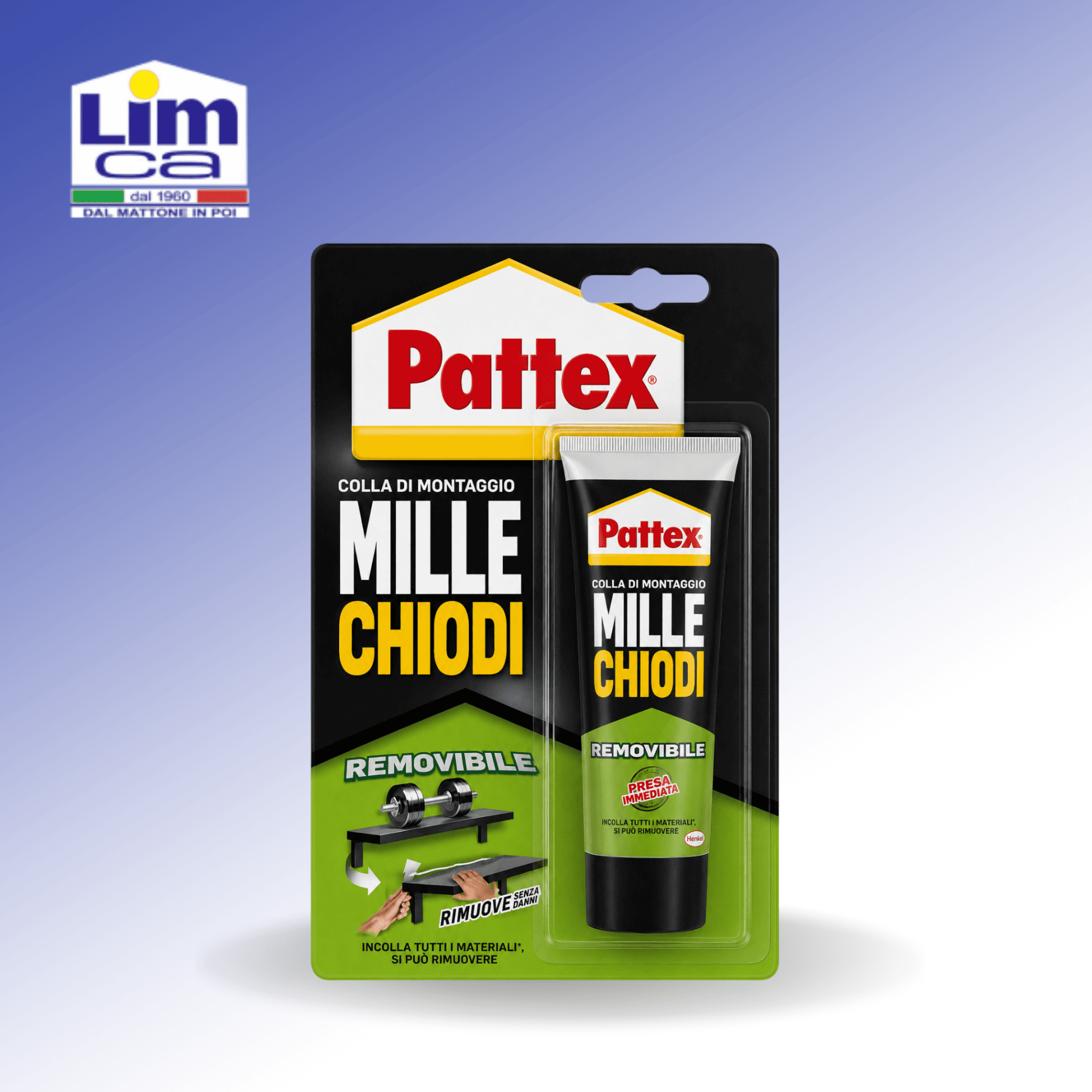 PATTEX MILLECHIODI REMOVIBILE  - Colla di montaggio removibile universale