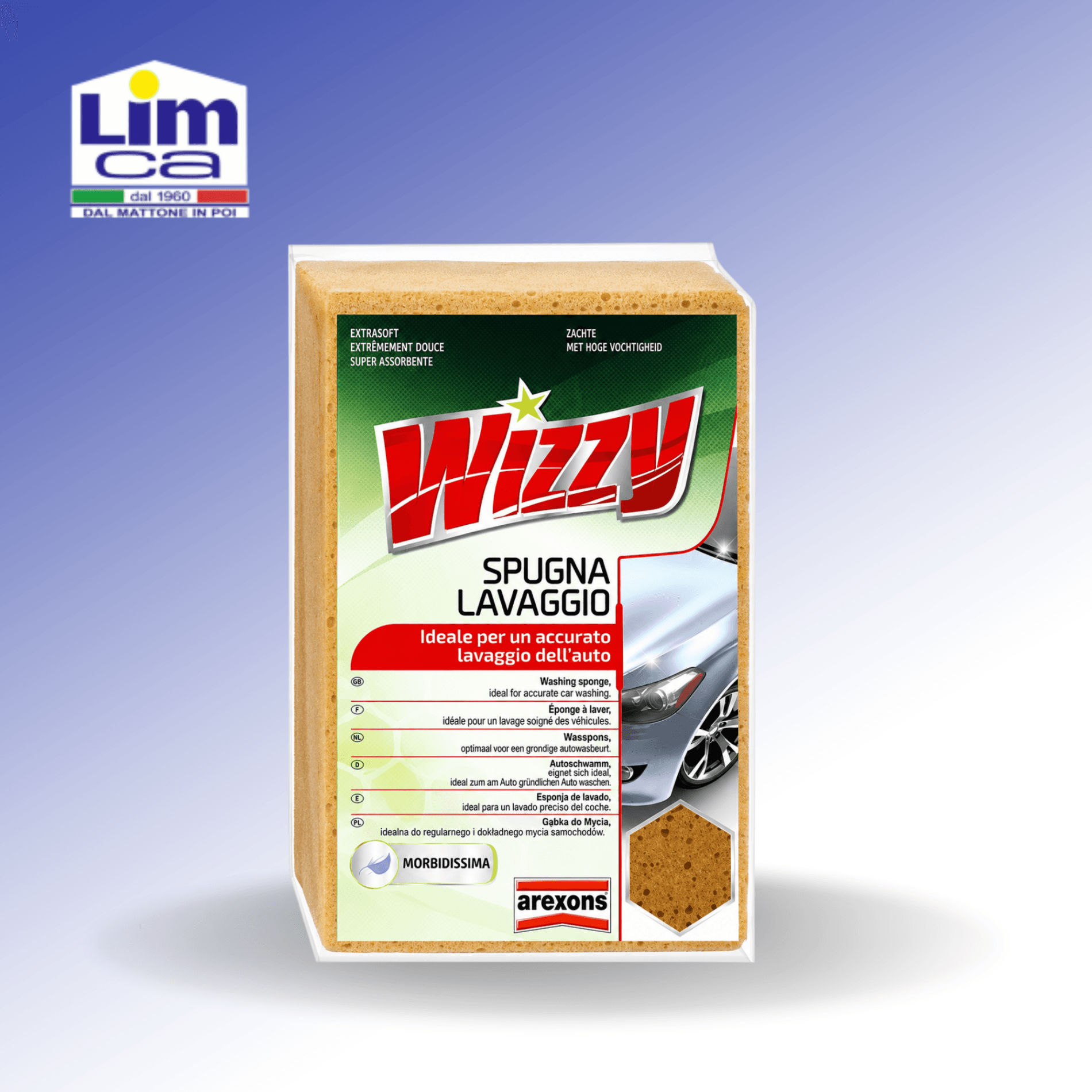 WIZZY SPUGNA LAVAGGIO TABACCO - Spugna morbida super assorbente per carrozzeria