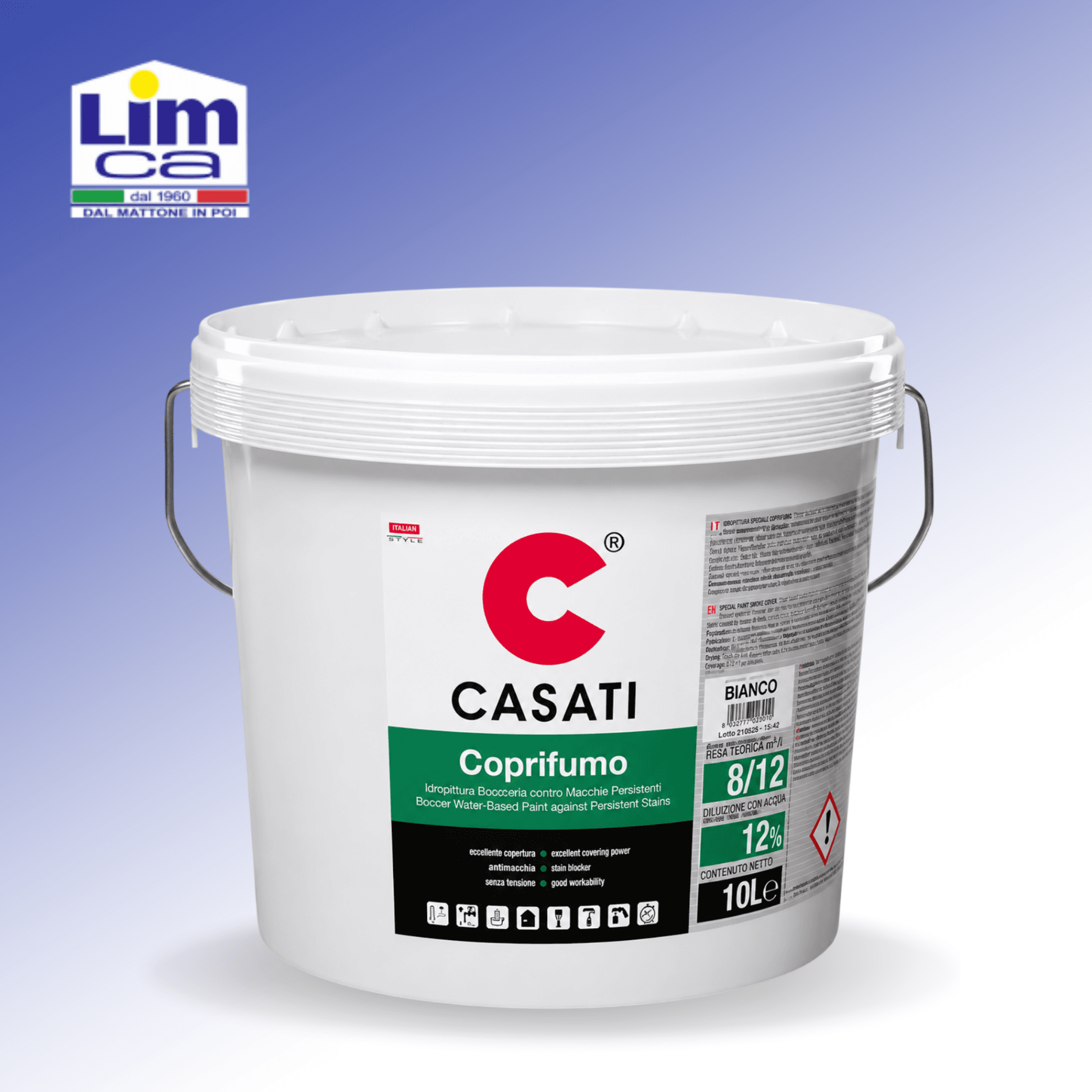 CASATI ISOLANTE PER COPRIFUMO 1 LT - Per muri macchiati da fumo e sporco persistente