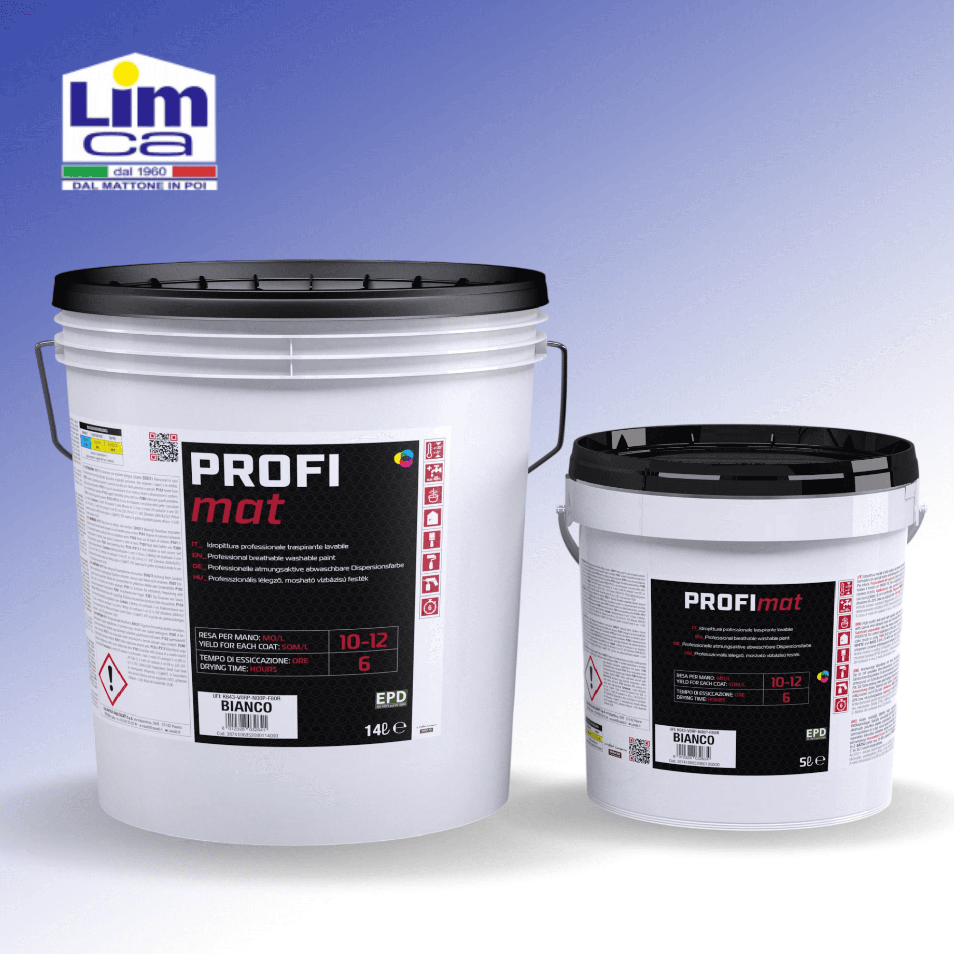 PROFI MAT BIANCO 14 LT - Idropittura ad alto potere riempitivo