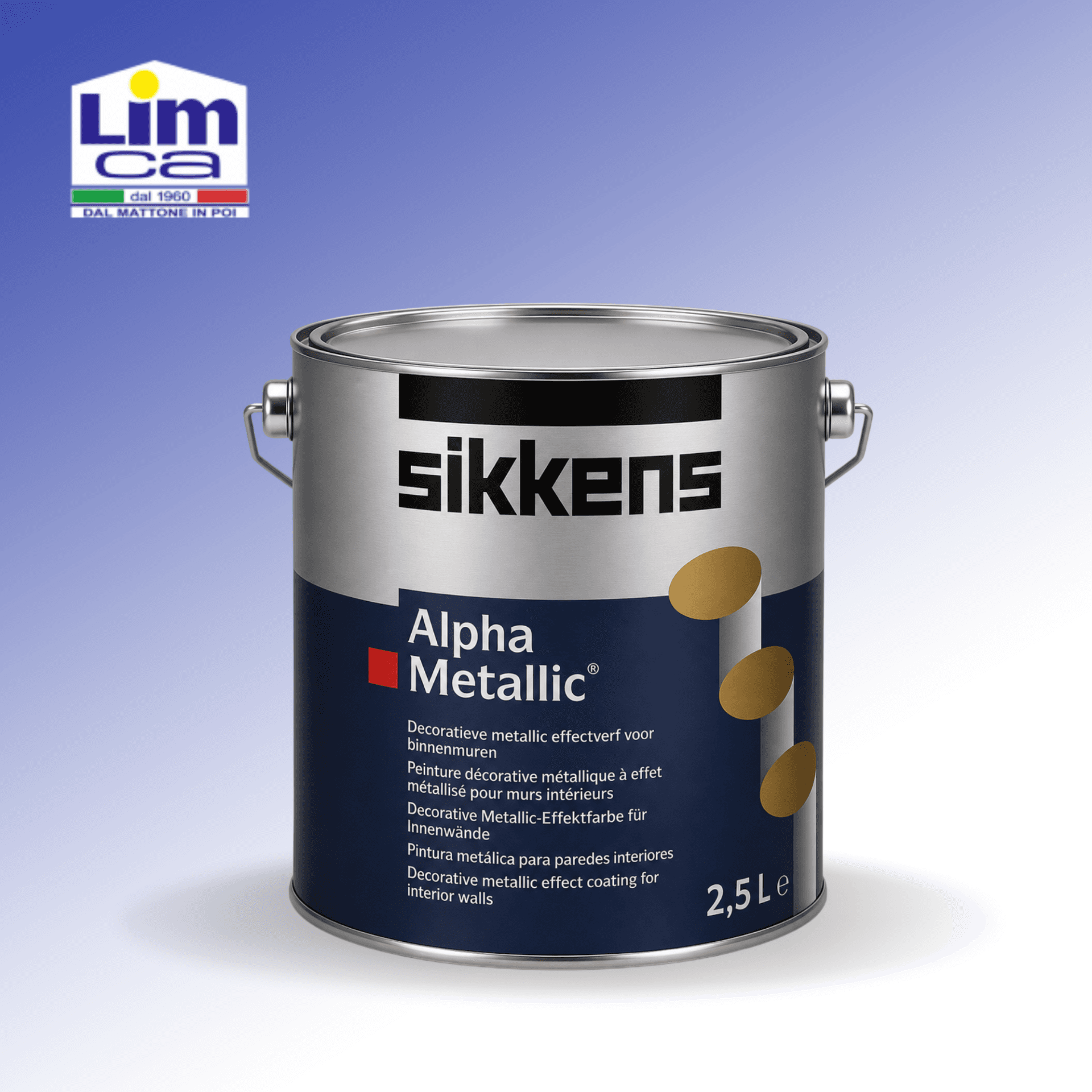 ALPHA METALLIC - Idropittura murale decorativa effetto metallizzato