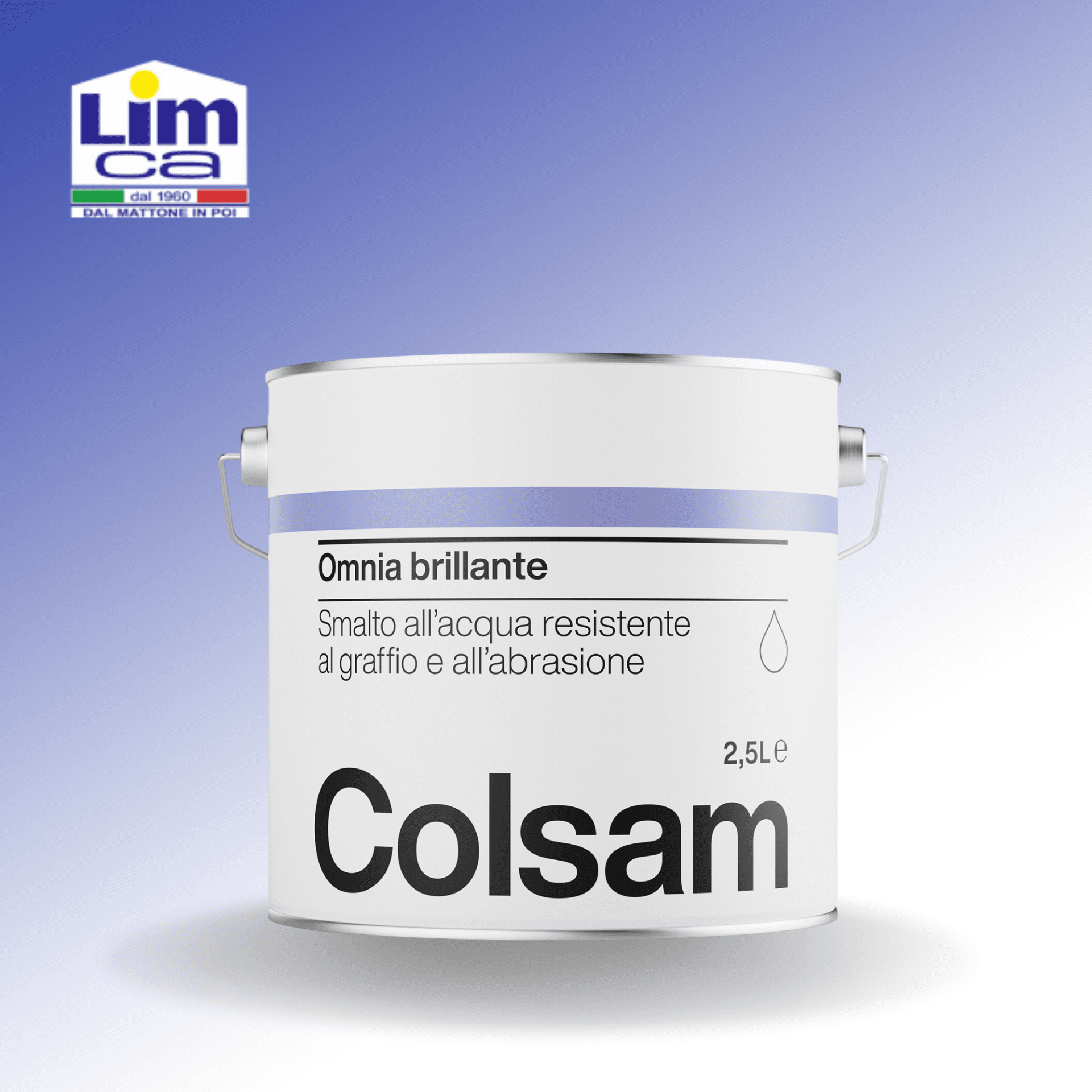 OMNIA BRILLANTE - Smalto all'acqua per legno, ferro, plastica