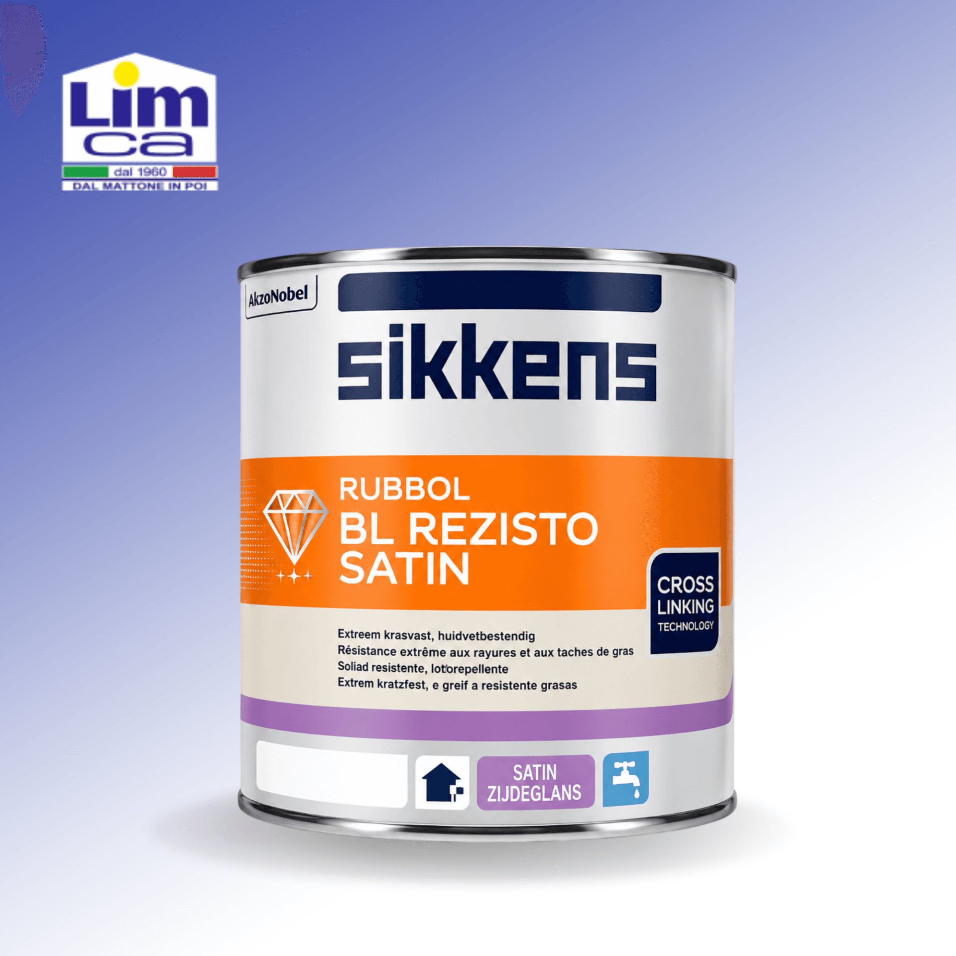 RUBBOL BL REZISTO SATIN - Smalto satinato all'acqua