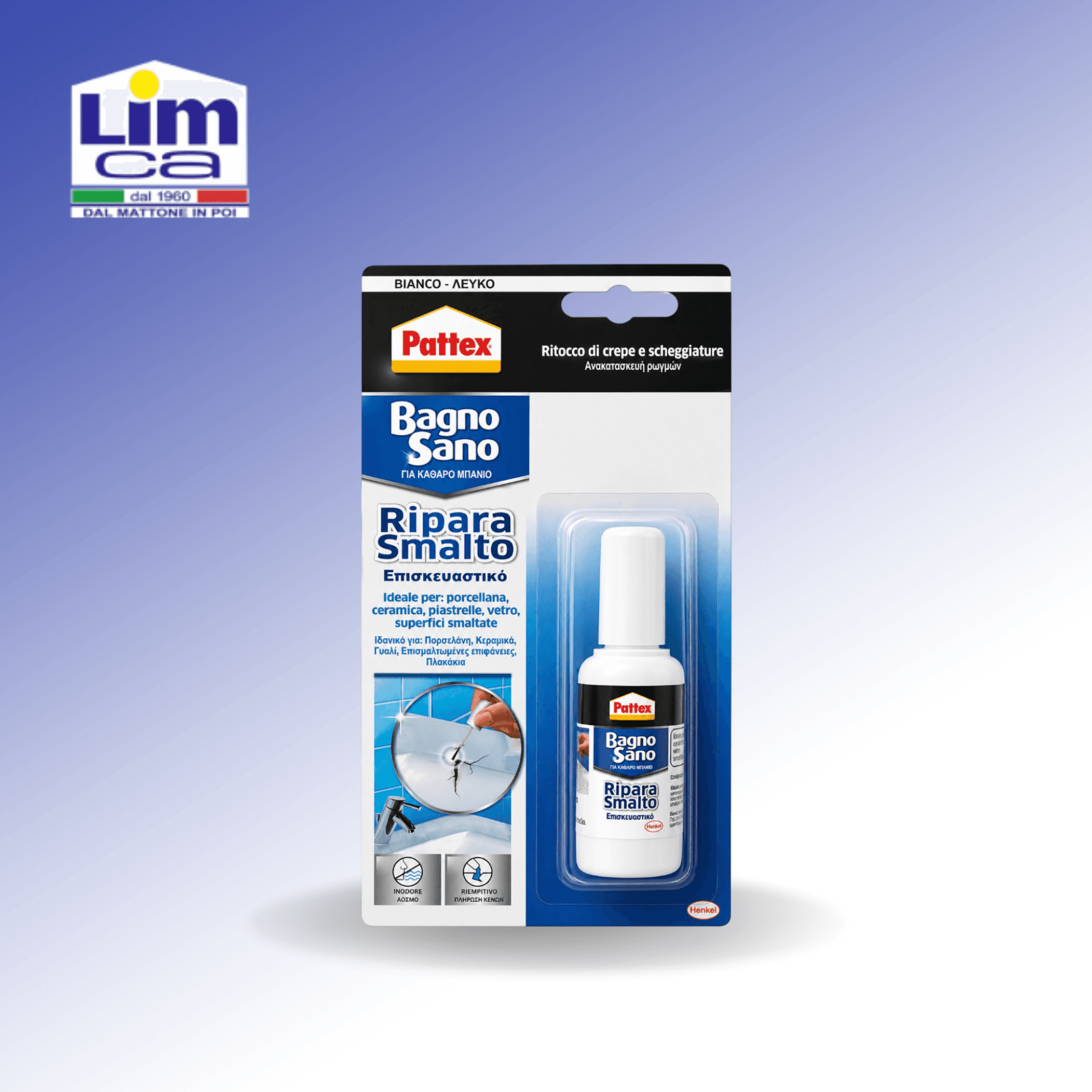 PATTEX BAGNO SANO - smalto pronto per porcellana