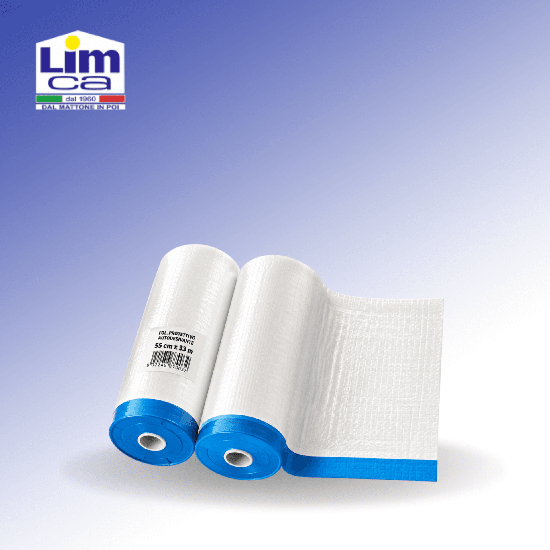 COPRITUTTO 2 IN 1 - Bobina con nastro adesivo per uso esterno e superfici lisce