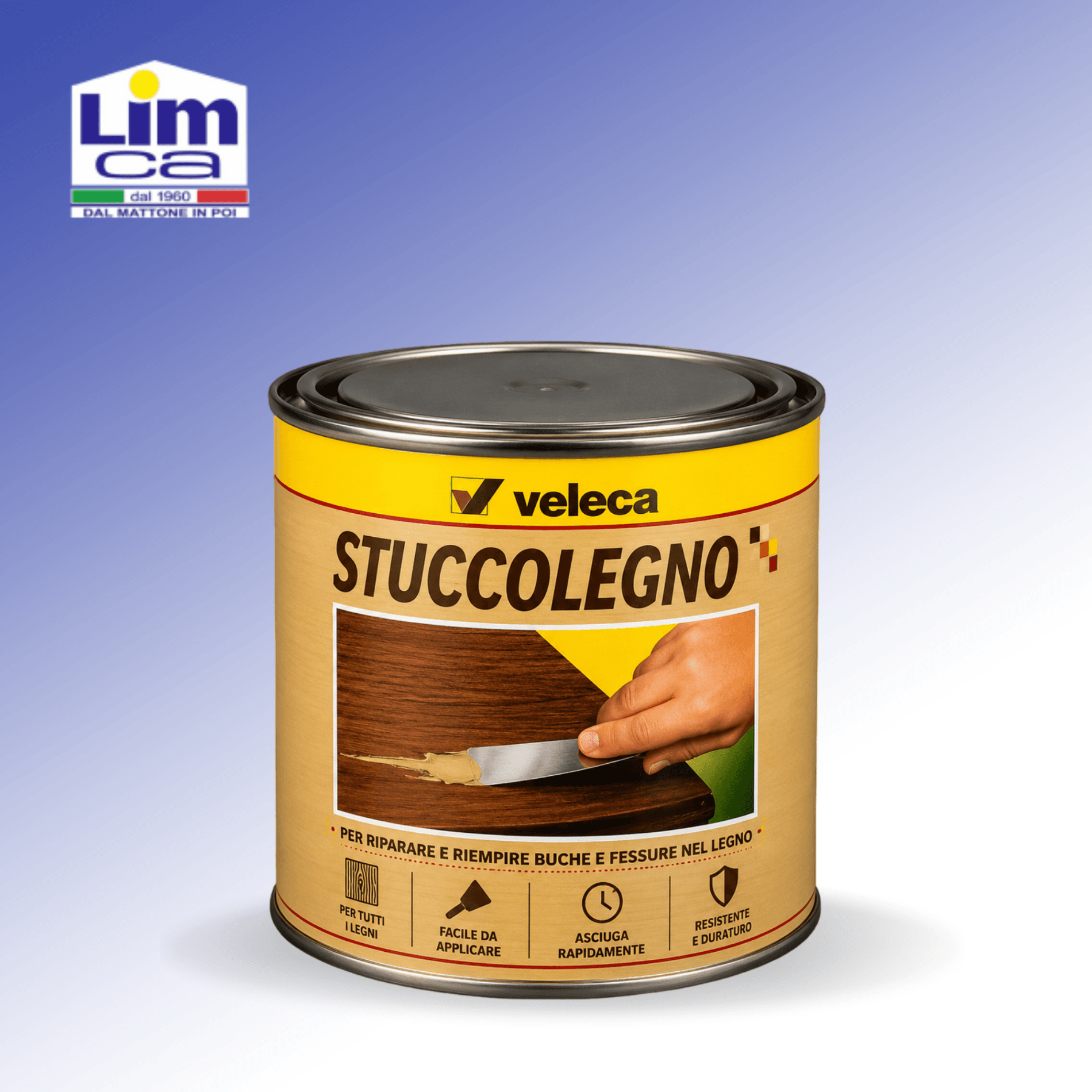STUCCOLEGNO - Stucco in pasta  formulato con vera farina di legno, terre coloranti e resine