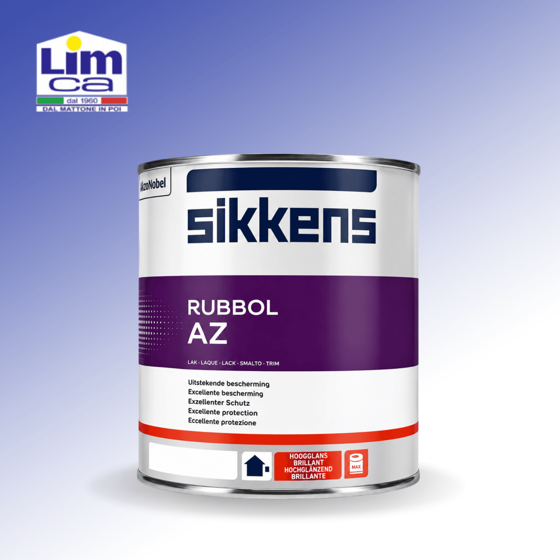 RUBBOL AZ - Smalto sintetico brillante legno/ferro/plastica