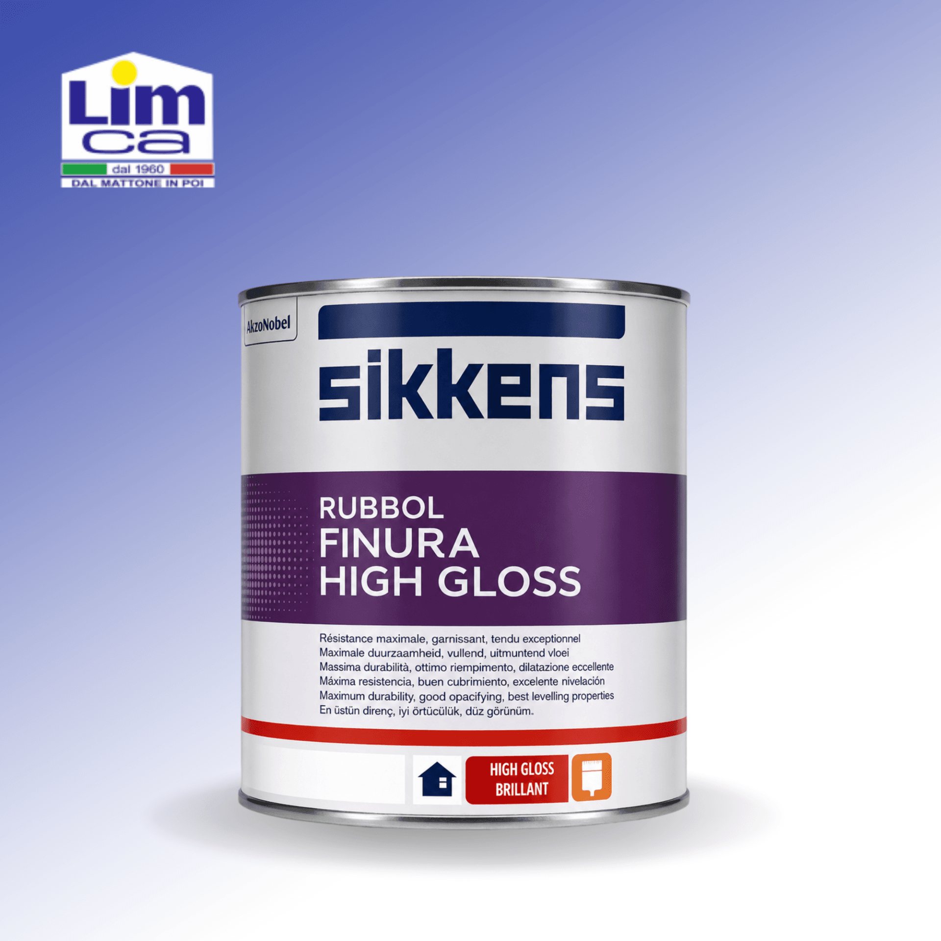 RUBBOL FINURA HIGH GLOSS - Smalto sintetico brillante per legno/ferro