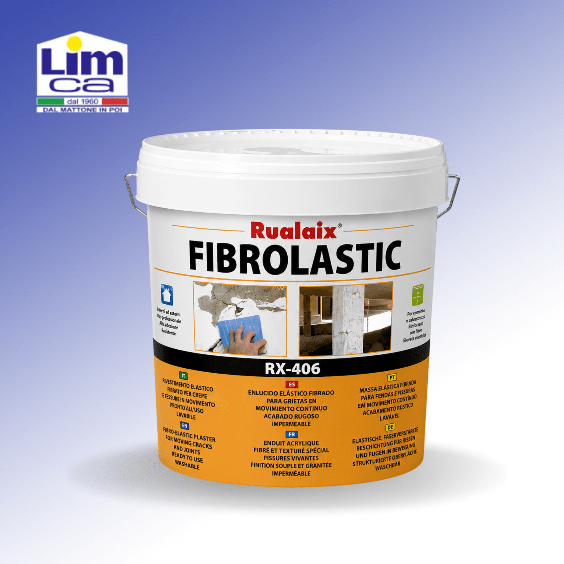 RUALAIX FIBROLASTIC RX-406 - Stucco elastico ruvido in pasta