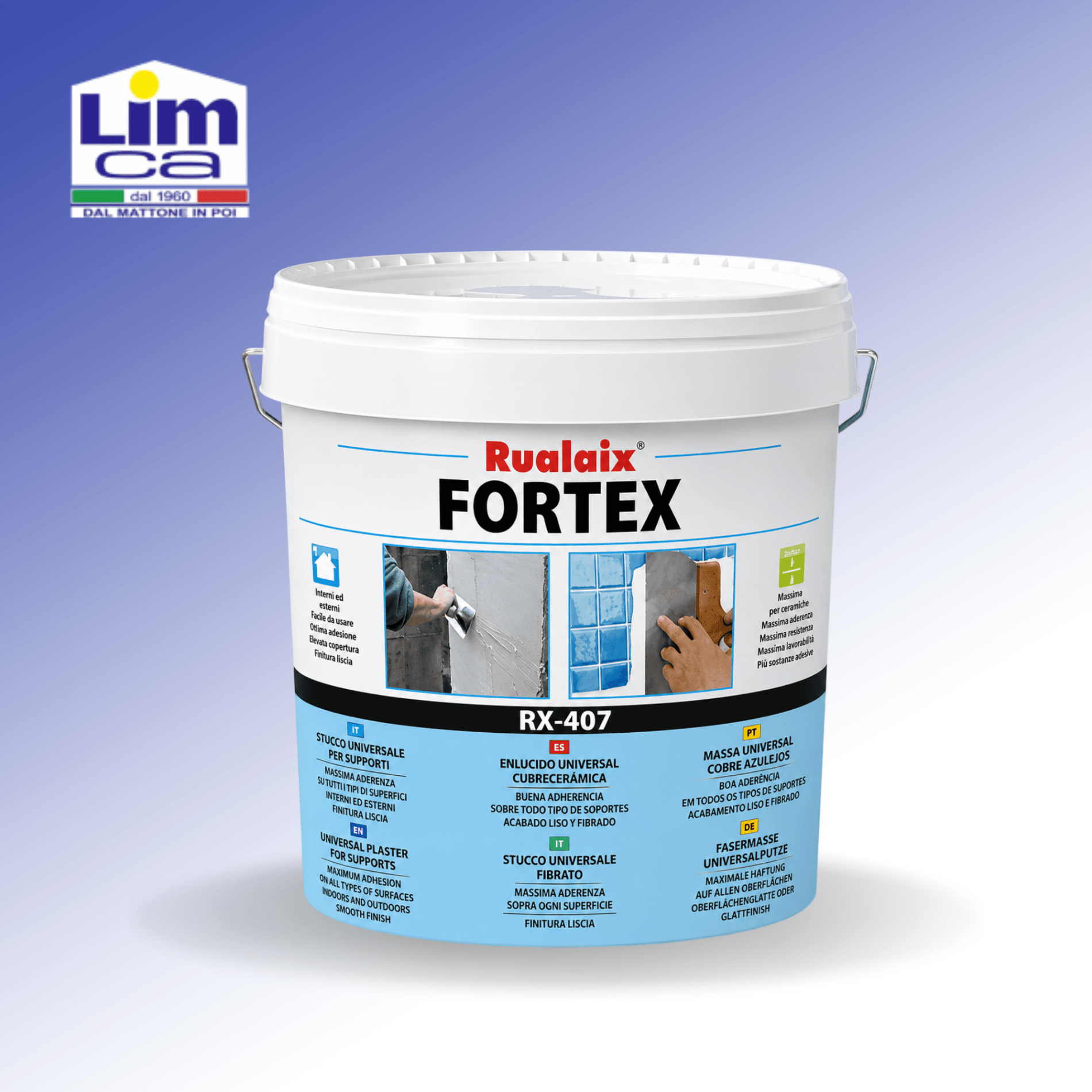 RUALAIX FORTEX RX-407 - Stucco universale fibrato per interno ed esterno